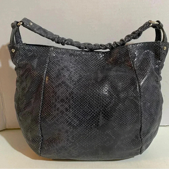 Furla gray snake skin leather hobo handbag - Picture 2 of 11